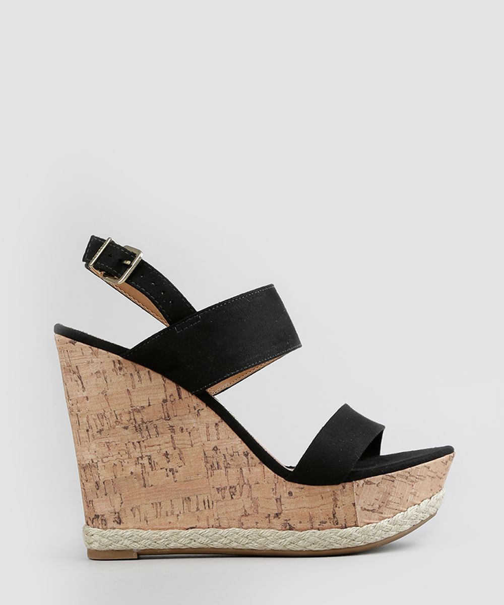 sandália vizzano suede preta