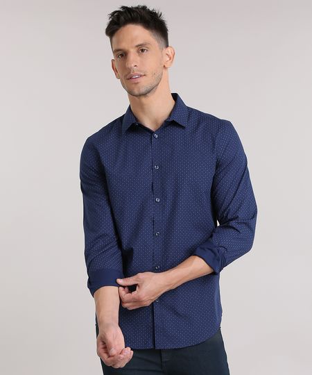 Camisa-Slim-Estampada-Azul-Marinho-8354241-Azul_Marinho_1 Camisa-Slim-Estampada-Azul-Marinho-8354241-Azul_Marinho_1