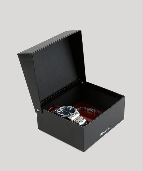 Kit-de-Relogio-Analogico-Seculus-Masculino---Pulseira---28827G0SVNA1K-Prateado-8906731-Prateado_1