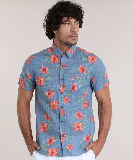 Camisa-Estampada-Floral-Azul-8903200-Azul_1 Camisa-Estampada-Floral-Azul-8903200-Azul_1