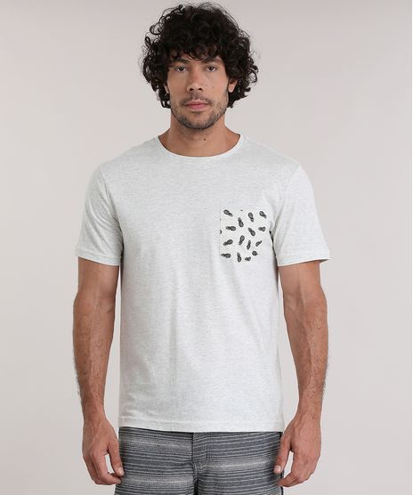 Camiseta-Mescla-com-Bolso-Estampado-de-Abacaxi-Bege-Claro-8931802-Bege_Claro_1