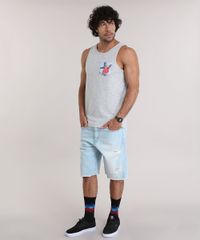 Regata-com-Bolso-Estampado-de-Flamingos-Cinza-Mescla-8970741-Cinza_Mescla_3