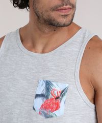 Regata-com-Bolso-Estampado-de-Flamingos-Cinza-Mescla-8970741-Cinza_Mescla_4