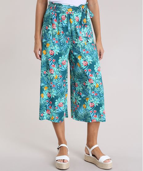 Calca-Pantacourt-Estampada-Floral-Verde-8723793-Verde_1