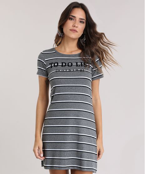 Vestido-Listrado--To-Do-List--Cinza-Mescla-Escuro-8865740-Cinza_Mescla_Escuro_1