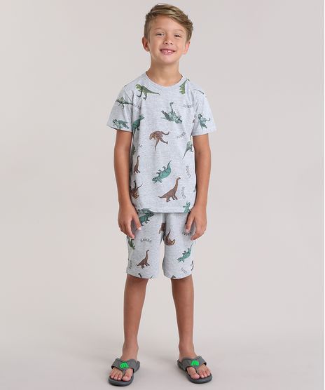 Pijama-Estampado-de-Dinossauros-Cinza-Mescla-8894815-Cinza_Mescla_1
