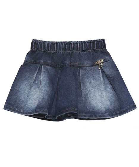saia de prega jeans