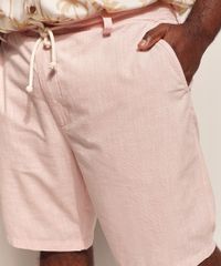 Bermuda-Masculina-Feline-Plus-Size-de-Sarja-Reta-com-Bolsos-e-Cordao-Rosa-Claro-9970124-Rosa_Claro_4
