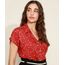 Camisa-Feminina-Estampada-de-Estrelas-Manga-Curta--Vermelha-9965647-Vermelho_1