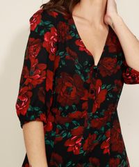 Vestido-Feminino-Midi-Estampado-Floral-Manga-3-4-Preto-9887230-Preto_6 Vestido-Feminino-Midi-Estampado-Floral-Manga-3-4-Preto-9887230-Preto_6
