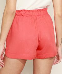 Short-Feminino-Running-Clochard-Cintura-Alta-com-Faixa-para-Amarrar-Coral-9950723-Coral_2