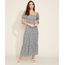 Vestido-Feminino-Longo-Estampado-Xadrez-Vichy-com-Lastex-e-Recortes-Manga-Bufante-Preto-9974676-Preto_1