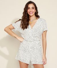 Macaquinho-Feminino-Estampado-de-Poa-Transpassado-com-Faixa-para-Amarrar-Manga-Curta-Branco-9966154-Branco_1