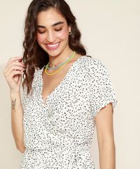 Macaquinho-Feminino-Estampado-de-Poa-Transpassado-com-Faixa-para-Amarrar-Manga-Curta-Branco-9966154-Branco_5