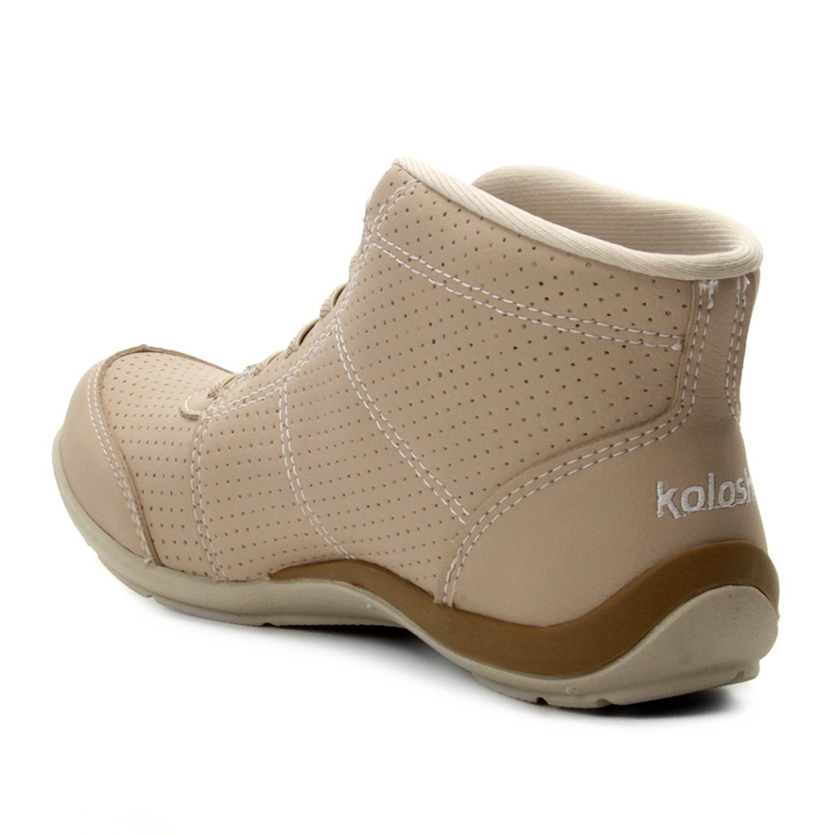 tênis cano alto kolosh zíper lateral feminino