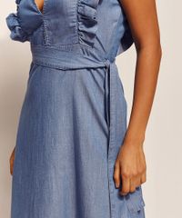 Vestido-Jeans-Feminino-EMI-Beachwear-Midi-com-Babados-e-Decote-V-Azul-Medio-9970570-Azul_Medio_4