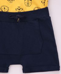 Conjunto-Infantil-de-Body-Estampado-de-Animais-Manga-Curta-Mostarda---Short-de-Moletom-Azul-Marinho-9951502-Azul_Marinho_5