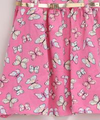 Vestido-Infantil-Estampado-de-Borboletas-Manga-Curta-com-Cinto-Rosa-9965275-Rosa_4