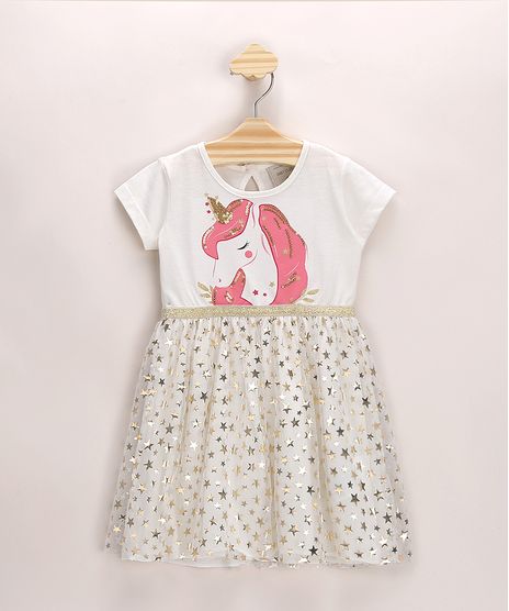 Vestido-Infantil-Unicornio-com-Tule-Manga-Curta-Off-White-9975582-Off_White_1
