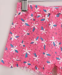 Conjunto-Infantil-Estampada-Floral-de-Blusa-com-Babados-Manga-Curta---Short-Rosa-9968275-Rosa_4