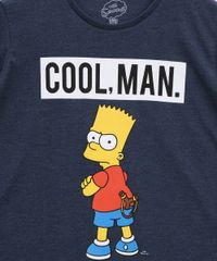 Camiseta-Juvenil--Cool-Man---Bart-Simpsons-Manga-Curta-Gola-Careca-Azul-9970348-Azul_2