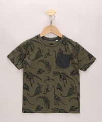Camiseta-Infantil-Jurassic-Park-Estampado-com-Bolso-Manga-Curta-Gola-Careca-Verde-Militar-9967029-Verde_Militar_1