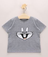 Camiseta-Infantil-Pernalonga-Manga-Curta-Gola-Careca-Cinza-Mescla-9970059-Cinza_Mescla_1