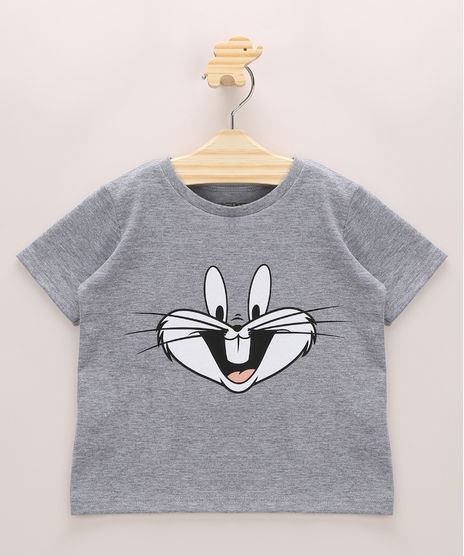 Camiseta-Infantil-Pernalonga-Manga-Curta-Gola-Careca-Cinza-Mescla-9970059-Cinza_Mescla_1