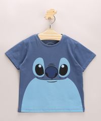 Camiseta-Infantil-Stitch-Manga-Curta-Gola-Careca-Azul-9970060-Azul_1