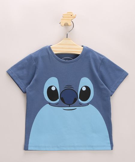 Camiseta-Infantil-Stitch-Manga-Curta-Gola-Careca-Azul-9970060-Azul_1