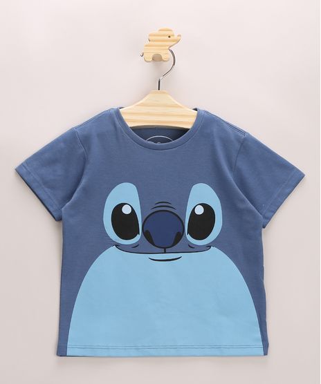 Camiseta-Infantil-Stitch-Manga-Curta-Gola-Careca-Azul-9970060-Azul_1