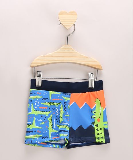 Sunga-Infantil-Boxer-Estampada-de-Jacares-Azul-Claro-9964842-Azul_Claro_1