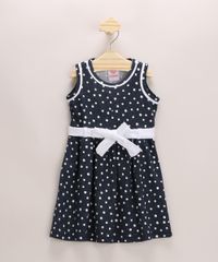 Vestido-Infantil-Estampado-de-Poa-com-Brilho-e-Faixa-para-Amarrar-Sem-Manga-Azul-Marinho-9965636-Azul_Marinho_1