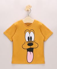 Camiseta-Infantil-Pluto-Manga-Curta-Gola-Careca-Mostarda-9970061-Mostarda_1