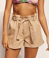 Short-de-Sarja-Feminino-EMI-Beachwear-Clochard-Cintura-Alta-com-Faixa-Para-Amarrar-Kaki-9970573-Kaki_1