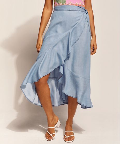 Saia-Jeans-Feminina-EMI-Beachwear-Midi-Transpassada-com-Babado-Azul-Medio-9970680-Azul_Medio_1
