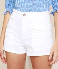 Short-de-Sarja-Feminino-Cargo-Cintura-Alta-Alfaiatado-Branco-9971584-Branco_1