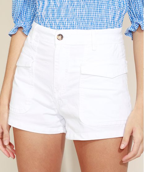 Short-de-Sarja-Feminino-Cargo-Cintura-Alta-Alfaiatado-Branco-9971584-Branco_1