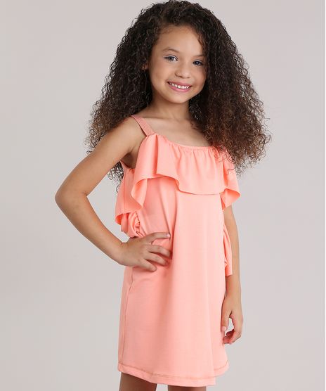 Vestido-Texturizado-com-Babado-Coral-8830233-Coral_1