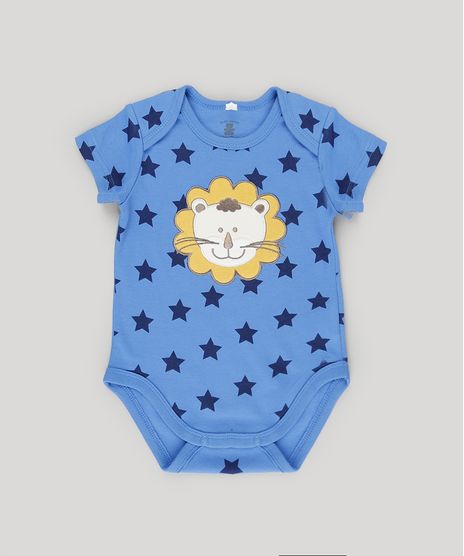 Body-Estampado--Leao--em-Algodao---Sustentavel-Azul-8785458-Azul_1
