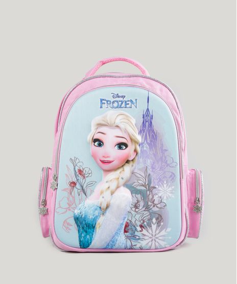 Mochila-Escolar-Infantil-Frozen--Elsa--de-Costas-3D-Rosa-8744644-Rosa_1
