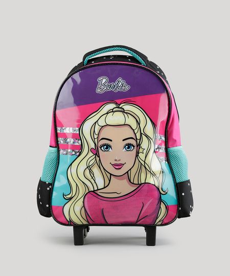 Mochila-Escolar-Infantil-Barbie-com-Rodinhas-Preta-8744671-Preto_1