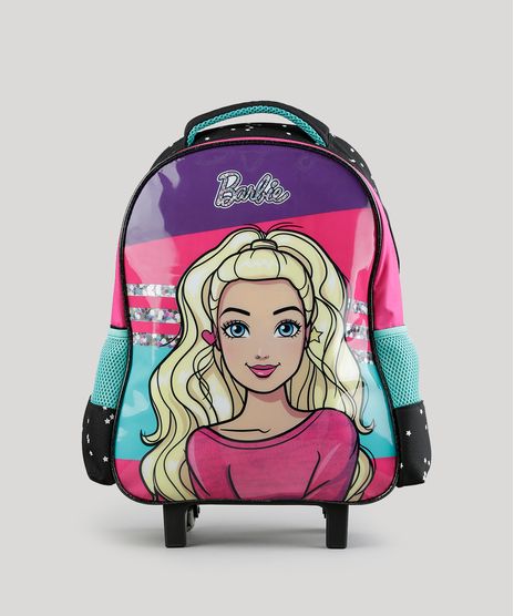 Mochila-Escolar-Infantil-Barbie-com-Rodinhas-Preta-8744671-Preto_1