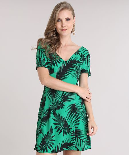 Vestido-Estampado-de-Folhagem-Verde-8727372-Verde_1