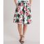 Saia-Evase-Estampada-Floral-com-Folhagens-Verde-Claro-8757684-Verde_Claro_1