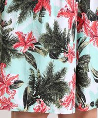 Saia-Evase-Estampada-Floral-com-Folhagens-Verde-Claro-8757684-Verde_Claro_4