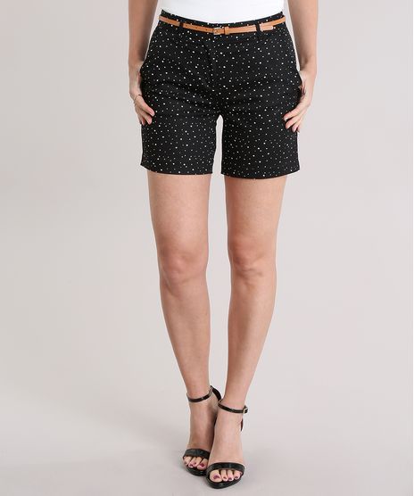 Short-Estampado-de--Poa-com-Cinto-Preto-8822695-Preto_1