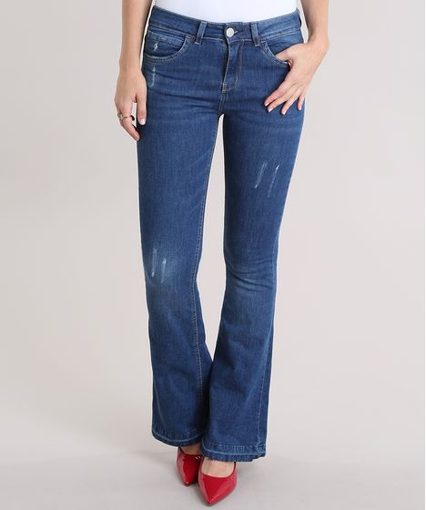 calça jeans flare cea