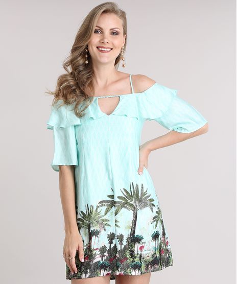 Vestido-Open-Shoulder-Estampado-com-Babados-Verde-Claro-8751072-Verde_Claro_1