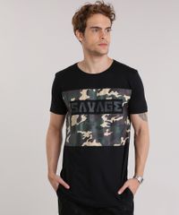 Camiseta--Savage--com-Estampa-Camuflada-Preta-8908856-Preto_1